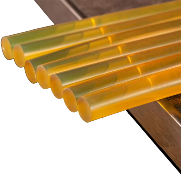 yellow transparent hot melt glue sticks