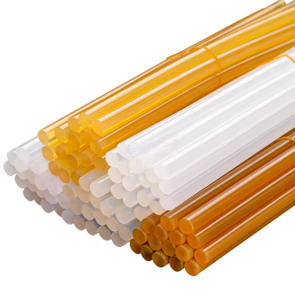 yellow transparent hot melt glue sticks
