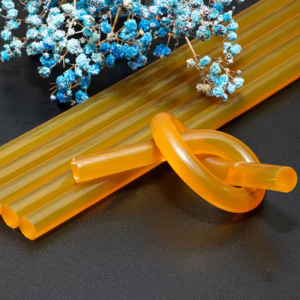 yellow transparent hot melt glue sticks
