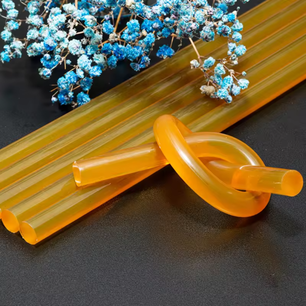 yellow transparent hot melt glue sticks