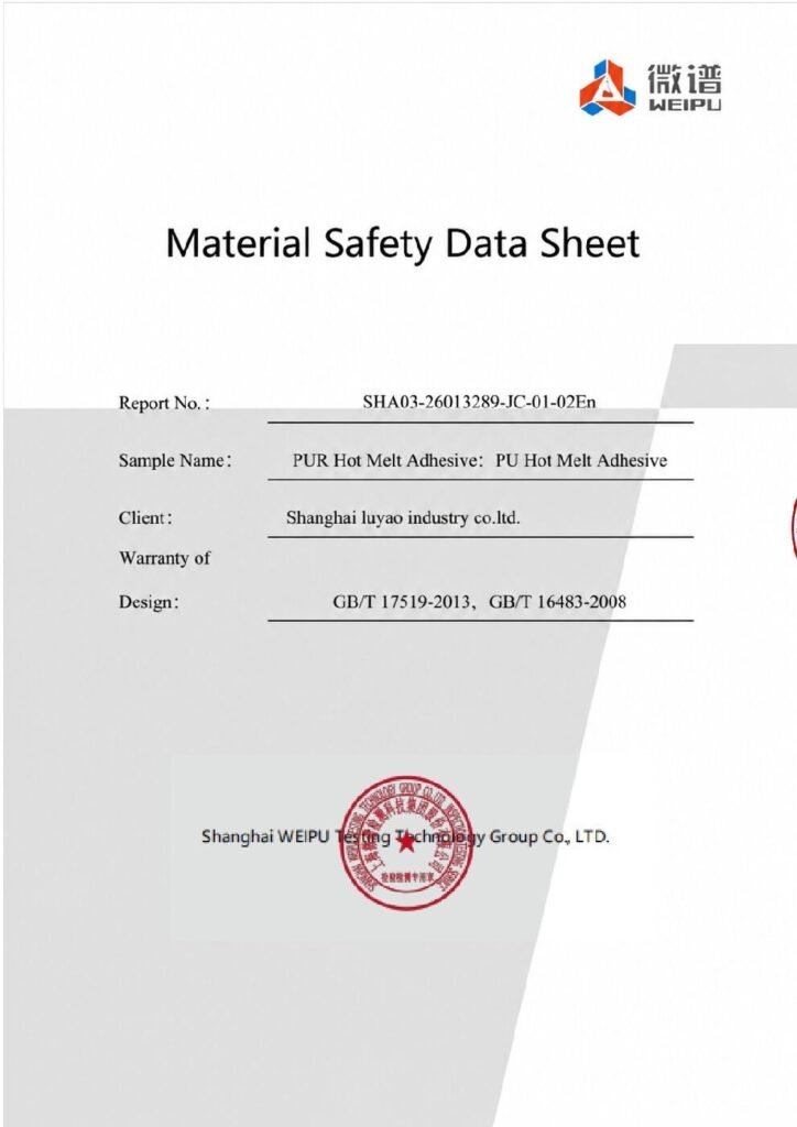 Edge Banding Quality MSDS-shanghai-luyao-industry-co.ltd